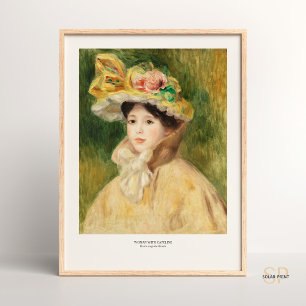 Pierre-Auguste Renoir Woman con arte capelino