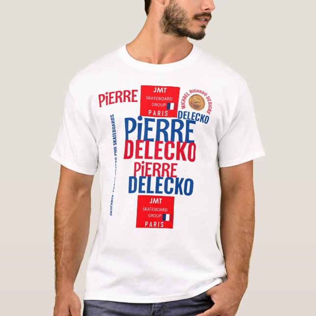 PIERRE DELECKO JMT PARIS Camiseta básica masculina (Anverso)