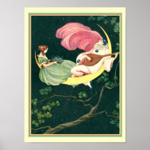 "Pierrot Moon Serenade" Impresión Deco de 1920