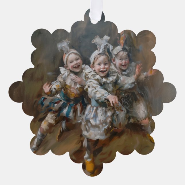 Pierrots - Decoración de tarjetas de papel (Anverso)