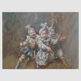 Pierrots - Papel de tejidos con estilo de pintura