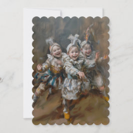 Pierrots - Tamaño de Invitación plana: 12,7 cm x 1