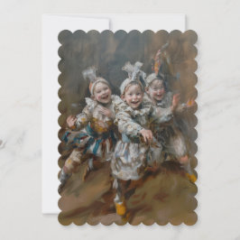 Pierrots - Tamaño de Invitación plana: 12.7 cm x 1