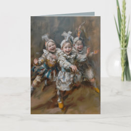 Pierrots - Tarjeta de felicitación doblada