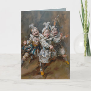 Pierrots - Tarjeta de felicitación doblada