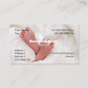 Pies de bebé con tarjeta de visita - HAMbyWG