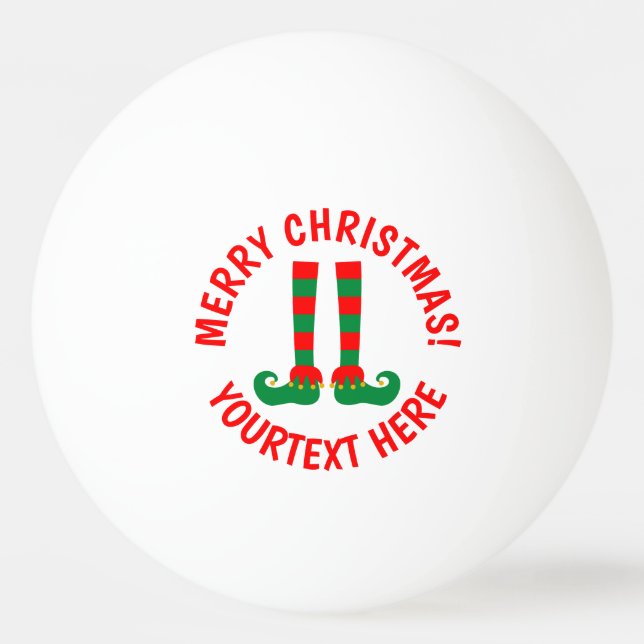 Pies de duende divertidos de Navidad pelotas de pi (Anverso)