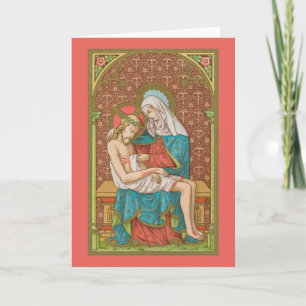 Pietà (SAU 23) Tarjeta de saludo en blanco