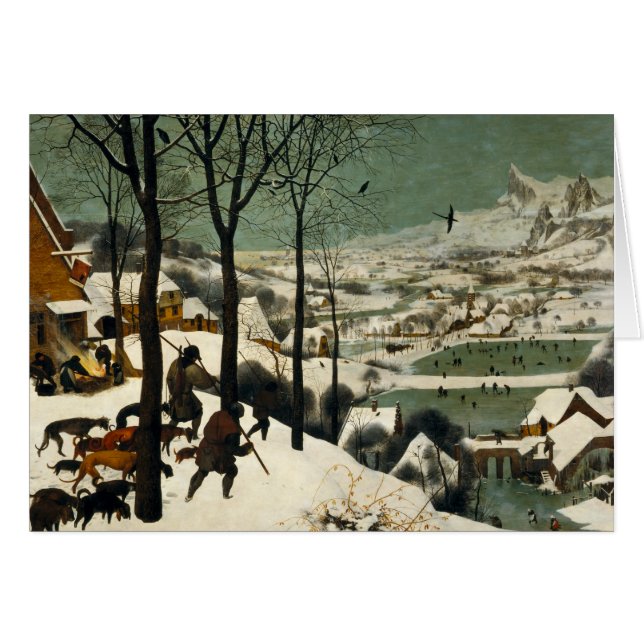 Pieter Bruegel el anciano - Cazadores en la nieve (Anverso (Horizontal))