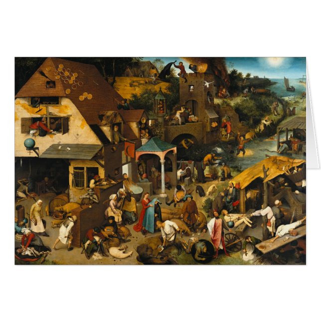 Pieter Bruegel el anciano - los proverbios holande (Anverso (Horizontal))