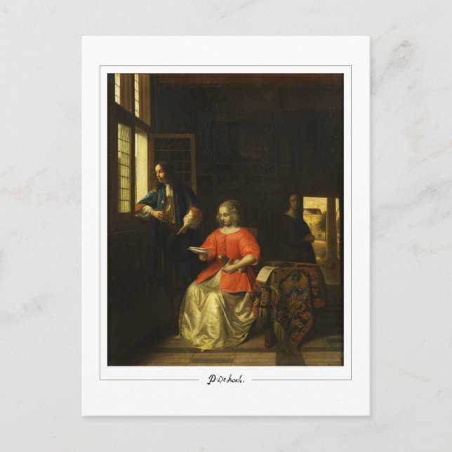 Pieter de Hooch #117 - postal Bella Artes (Anverso)