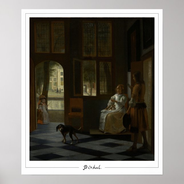 Pieter de Hooch cartel de arte de Zedign #1 (Frente)