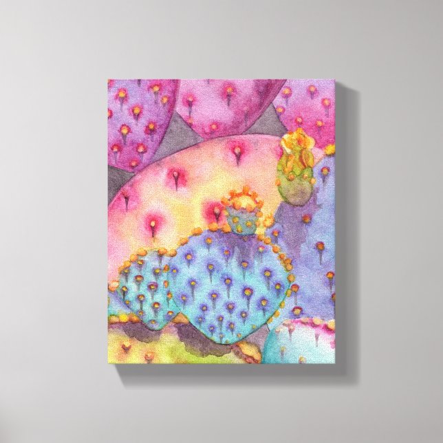 Pieza de arte de impresión de canvas de cactus de  (Anverso)