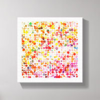 Pieza de arte de tela de motivos de puntos pintado