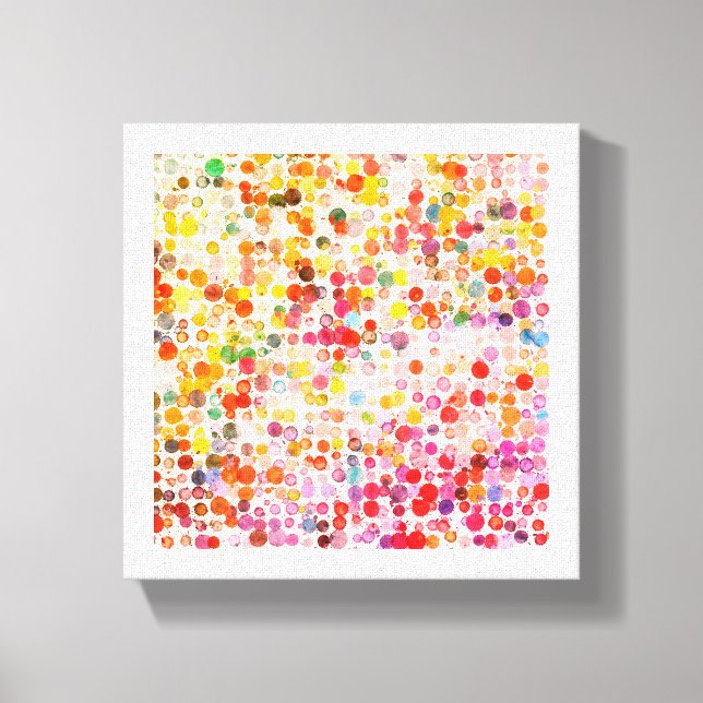 Pieza de arte de tela de motivos de puntos pintado (Anverso)