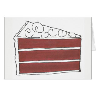 Pieza de Terciopelo Rojo Capa de Pastel de Foodias