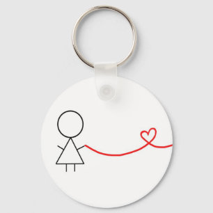 Pieza del chica de llavero de los pares