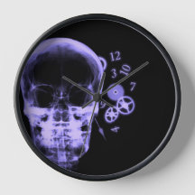 Piezas de cráneo y reloj de rayos X - Púrpura