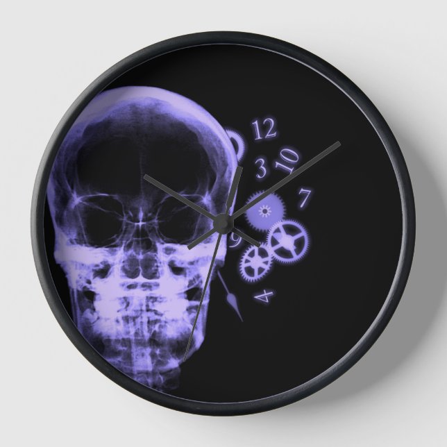 Piezas de cráneo y reloj de rayos X - Púrpura (Anverso)
