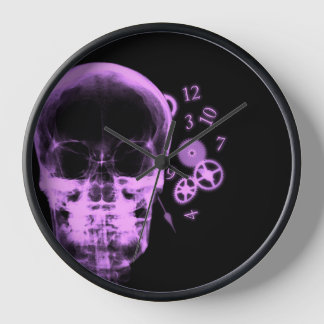 Piezas de cráneo y reloj de rayos X - rosa
