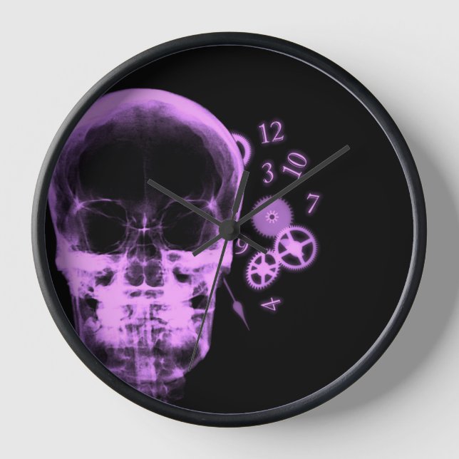 Piezas de cráneo y reloj de rayos X - rosa (Anverso)