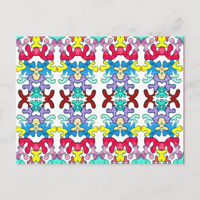 Piezas de rompecabezas Una postal (Anverso)