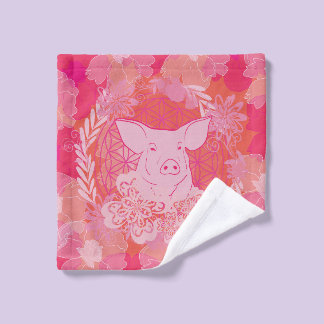 pig,flower of life, blue, mandala,zen,chakra,patt