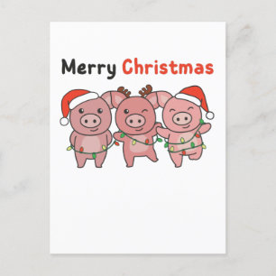 Pig Navidad Cerdos Lindos Feliz Navidad