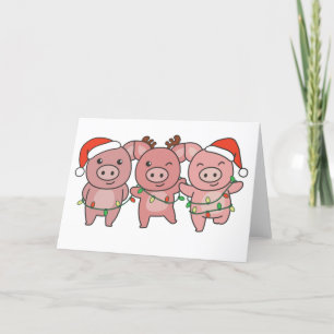 Pig Navidad Navidad Animales Cerdos Adorables Fies