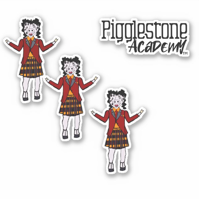 Pigglestone Academia Clase Pig 6 Pegatina (Anverso)