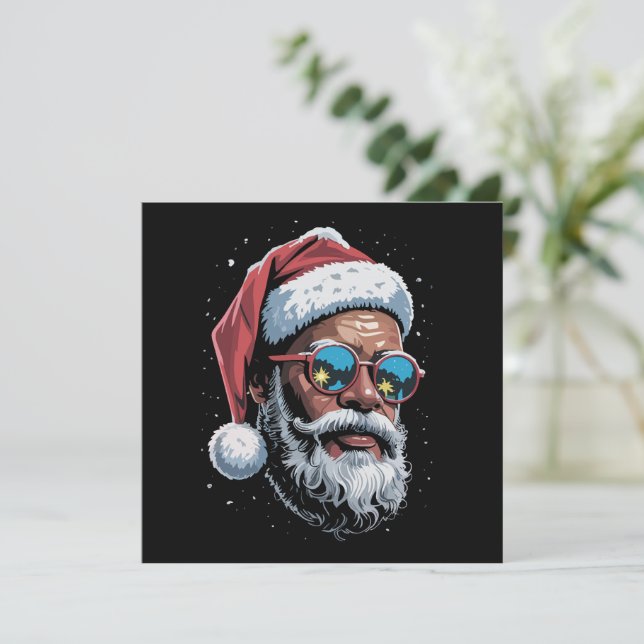 Pijama de Navidad afroamericano de Santa Claus (Anverso de pie)