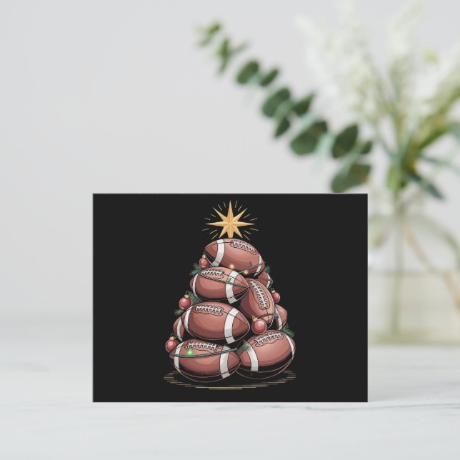 Pijama de Navidad árbol de Navidad fútbol american (Anverso de pie)
