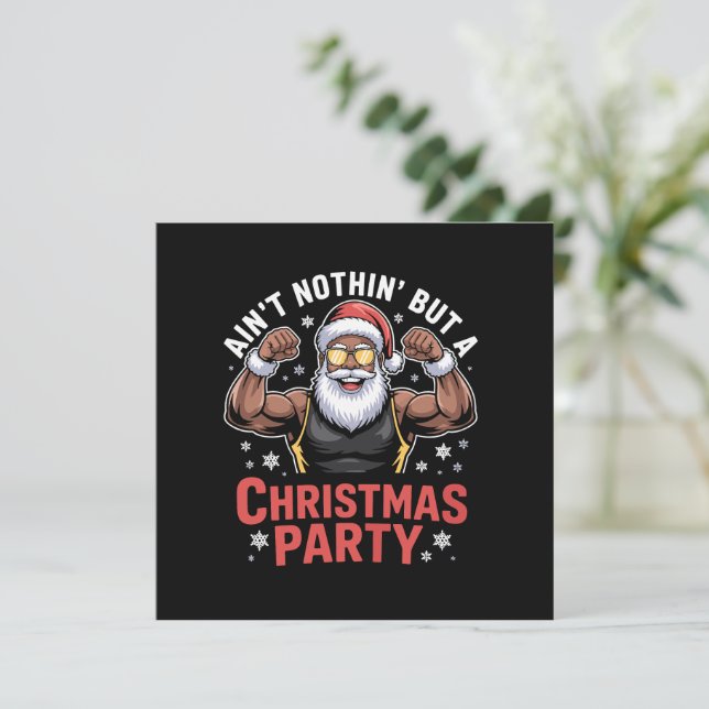 Pijama de Navidad de Papá Noel afroamericano (Anverso de pie)