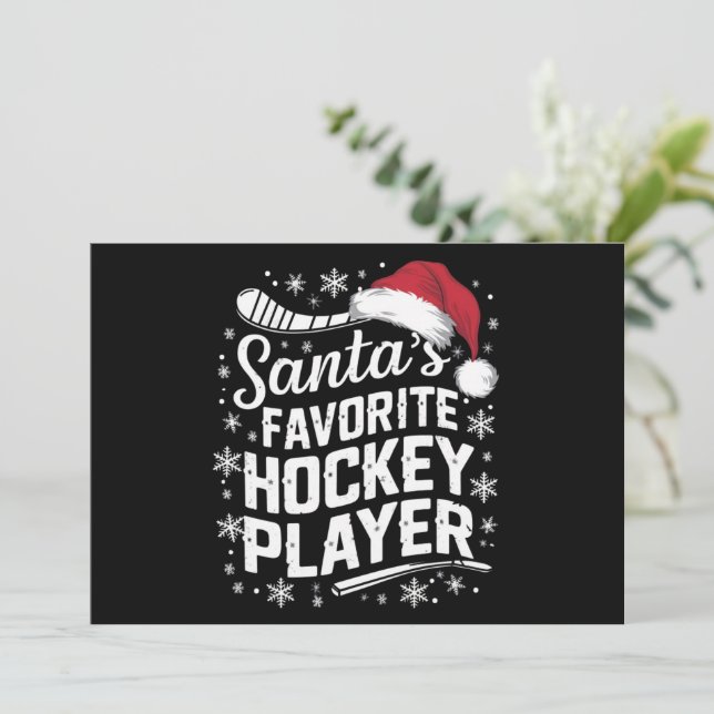 Pijama de Navidad del jugador de hockey favorito d (Anverso de pie)