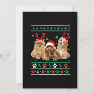 Pijama feo de Navidad con perro Havanés y luces de