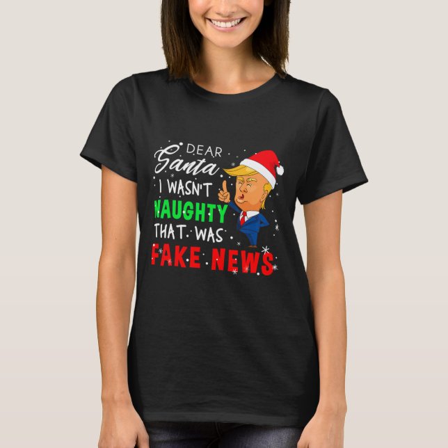Pijama Trump Navidad Camisa Querido Santa  (Anverso)