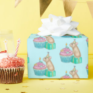 Pika Feliz Cumpleaños Cupcake Papel de relleno
