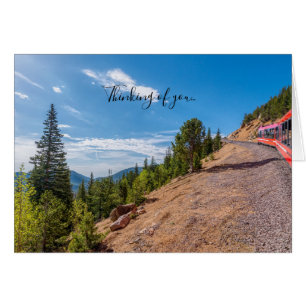 Pikes Peak Train Rige Pensando En Tu Tarjeta