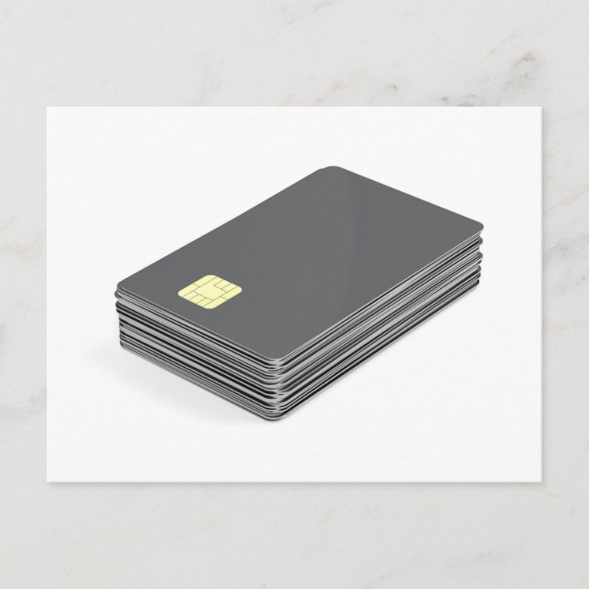 Pila con las tarjetas plásticas en blanco con el (Anverso)