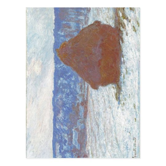 Pila de Claude Monet de trigo (efecto de la nieve, Postal