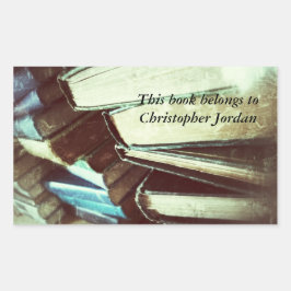 pila de libros antiguos pegatinas de planchas de l