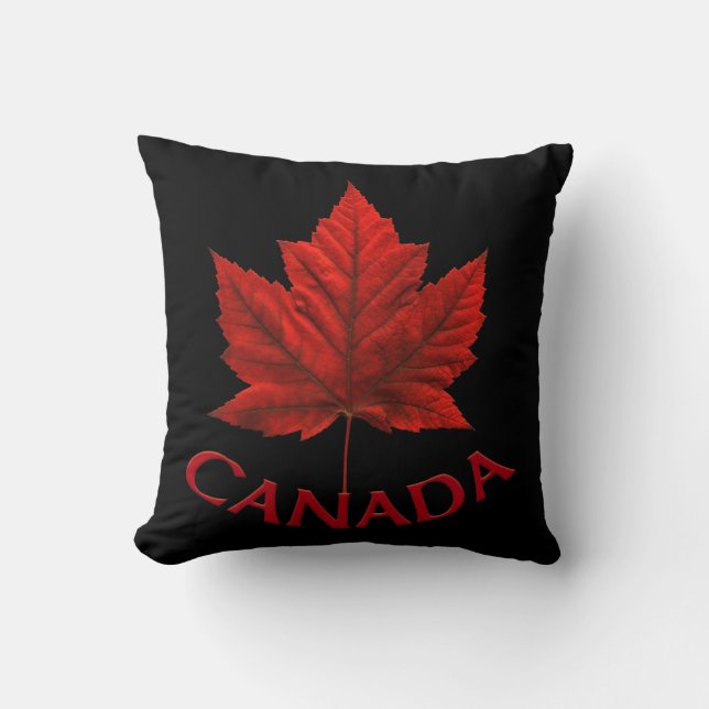 Pilar canadiense personalizado almohada de bandera (Anverso)