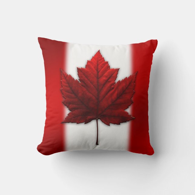 Pilar canadiense personalizado almohada de bandera (Anverso)