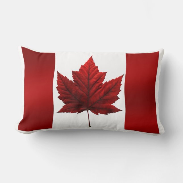 Pilar canadiense personalizado almohada de bandera (Anverso)