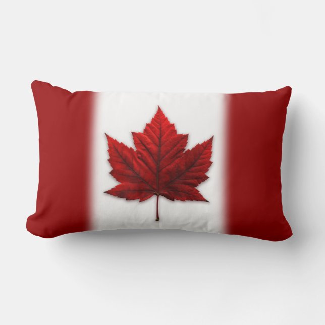 Pilar canadiense personalizado almohada de bandera (Anverso)