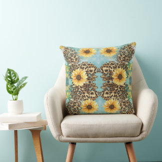 Pilar de flores de leopardo, almohada de flores