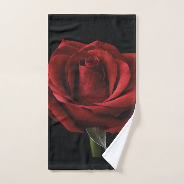Pilar de lanzamiento de rosa roja (Toalla de mano)