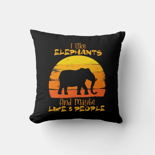 Pilar elefante, almohada elefante suave, cosecha (Anverso)