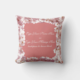 Pilar flor personalizada de almohada de flores ros
