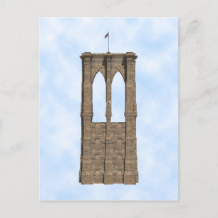 Pilar puente de Brooklyn: modelo 3D: postal